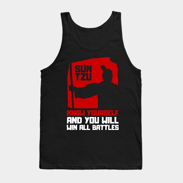 SUN TZU - 'know yourself and you will win all battles' QUOTE Tank Top by Rules of the mind